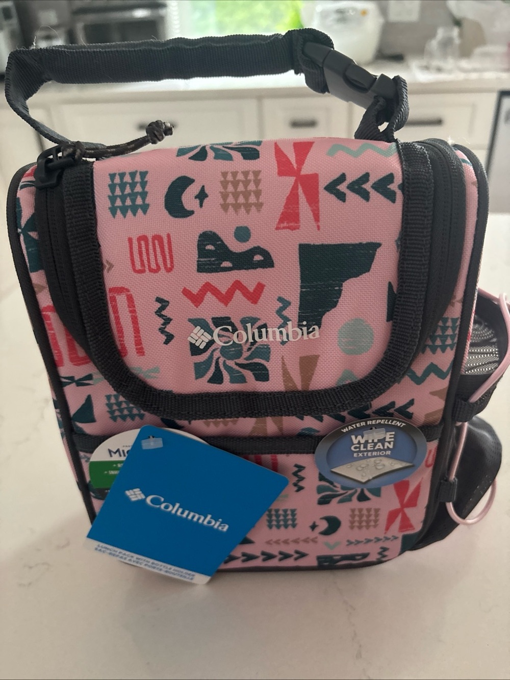 Columbia  Insulated Lunch Bag Hardbody Liner Polyester With  Bottle HOLDER10x7in